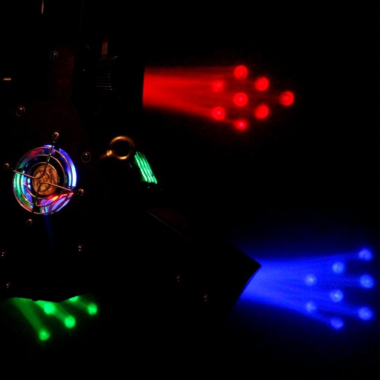 Effetto luce LED CentroPista a 3 teste motorizzate con DMX512 per discoteche, pub ed eventi