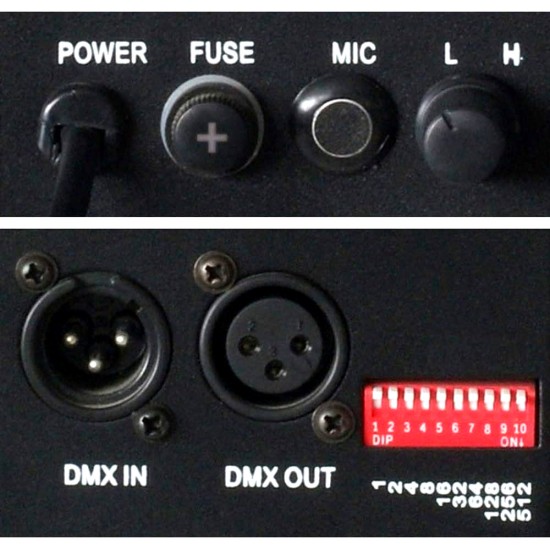 Effetto luce LED CentroPista a 3 teste motorizzate con DMX512 per discoteche, pub ed eventi