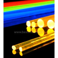 Barra in Plexiglass Reagente Agli UV Wood Glow Fluo Rossa