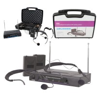 RadioMicrofoni Wireless: 2 x Microfono ad Archetto + Valigia