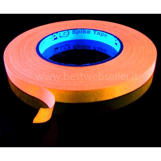 Nastro Adesivo Reagente Agli UV Wood Glow Fluo 45 metri - Aranci