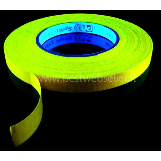 Nastro Adesivo Reagente Agli UV Wood Glow Fluo 45 metri - Giallo