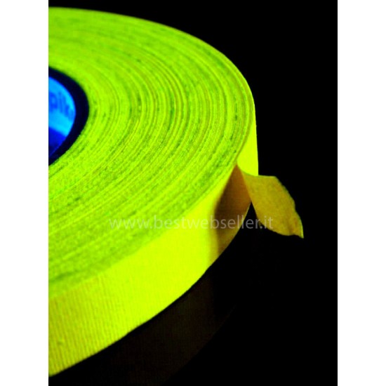 Nastro Adesivo Reagente Agli UV Wood Glow Fluo 45 metri - Giallo