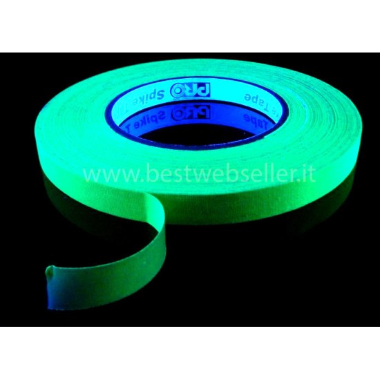 Nastro Adesivo Reagente Agli UV Wood Glow Fluo 45 metri - Verde