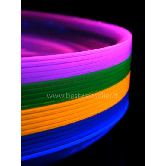 10 Piatti Reagenti Agli UV Wood Glow Fluo 22cm - MOD2