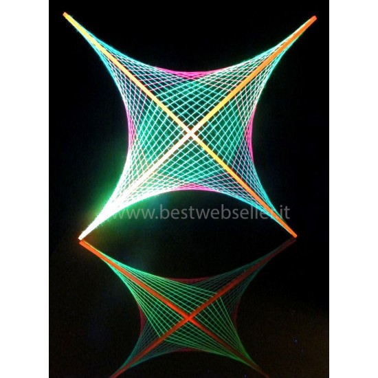 Tela String Art Reagente Agli UV Wood Glow Fluo - MOD1
