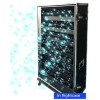 Macchina sparabolle professionale in flightcase con ruote e telecomando wireless