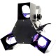 Effetto luce LED CentroPista a 3 teste motorizzate con DMX512 per discoteche, pub ed eventi