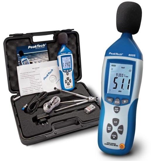 Fonometro Professionale Digitale per locali notturni con Datalogger 32000 Misure, USB e Display LCD Retroilluminato