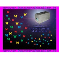 Proiettore Effetto Luce Moonflower Farfalle | Ideale per Feste, Pub e Party Privati