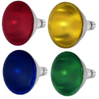 Kit 4 Lampadine Colorate a Led Spot, E27, 15 Watt