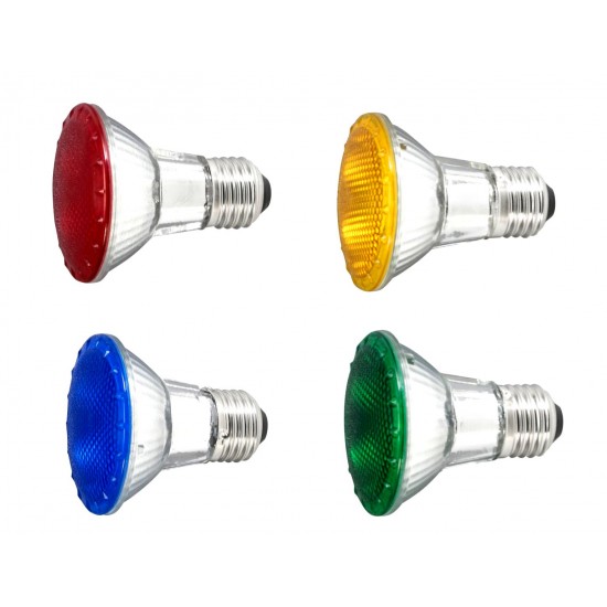 Kit 4 Lampadine Colorate a Led Spot, E27, 6 Watt per luci psichedeliche,  presepi, presepe, fiere, fiera, vetrina negozio