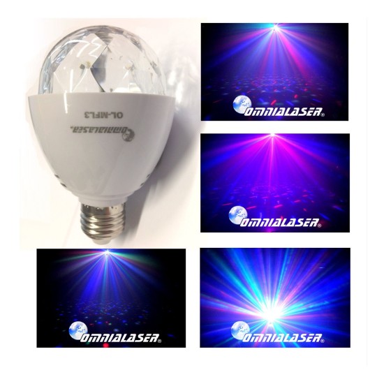Effetto Luce OmniaLaser Moonflower LED RGB OL-MFL3 E27 Effetto Luce OmniaLaser Moonflower LED RGB OL-MFL3 E27
