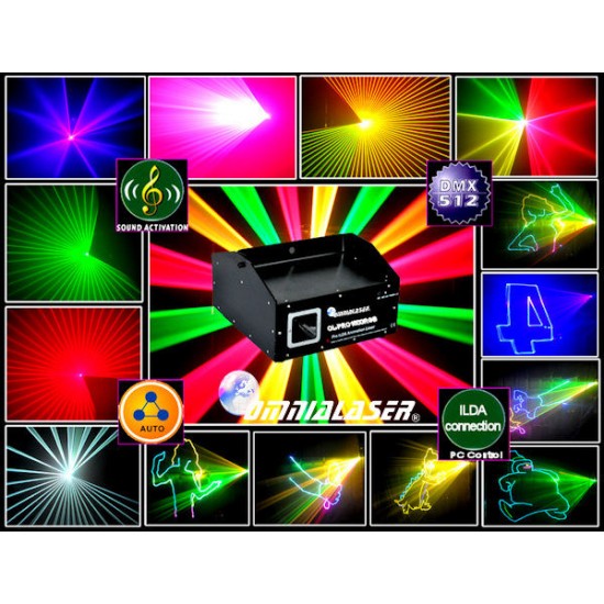 OmniaLaser - Effetto Luce Laser RGB DMX ILDA OL-PRO1000RGB