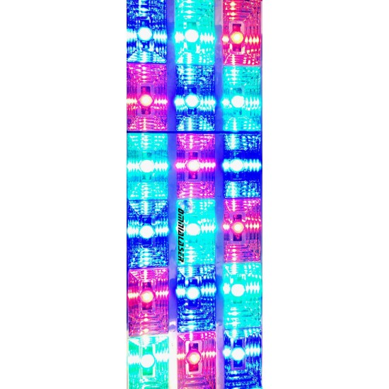 Lampada Strobo LED RGB 18x1W con Microfono Integrato e Sensibilità Regolabile per Effetti Luce Discoteca