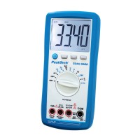Multimetro Digitale PeakTech 3340 3¾ Digit con Frequenzimetro, Termometro K, Display 36mm e Autospegnimento