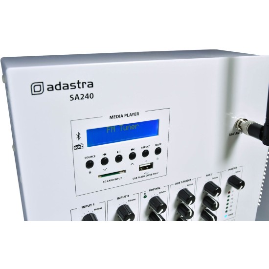 Amplificatore da Parete SA240 con Microfono UHF e Lettore Multimediale DAB+