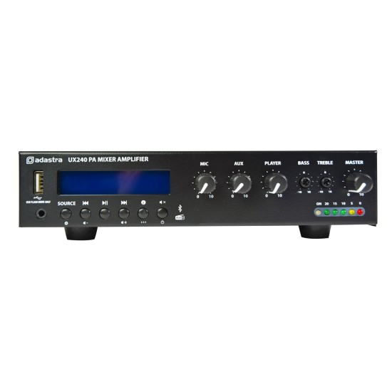 Amplificatore Mixer Compatto 100V UX240 da 240W con Media Player Integrato