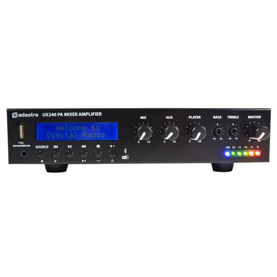 Amplificatore Mixer Compatto 100V UX240 da 240W con Media Player Integrato