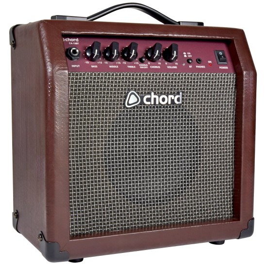 Amplificatore per Chitarra Acustica 15W con Bluetooth e Effetto Chorus