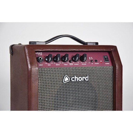 Amplificatore per Chitarra Acustica 15W con Bluetooth e Effetto Chorus