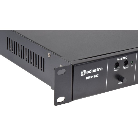 Amplificatore RMS1202 a 100V - Potenza 2x120W per Sistemi Multi-Zona