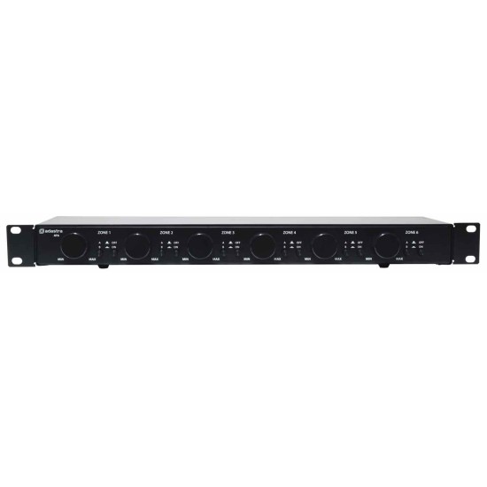 AT6 Attenuatore di Volume e Switcher A/B 100V per sei Zone da 30W