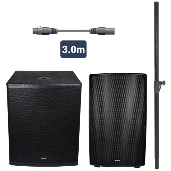Bundle Audio Professionale MonoSound H CL1518A per Eventi da 150 Persone