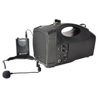 Cassa acustica portatile amplificata PA Portatile H25B con Microfono a Collare VHF, USB, FM e Bluetooth