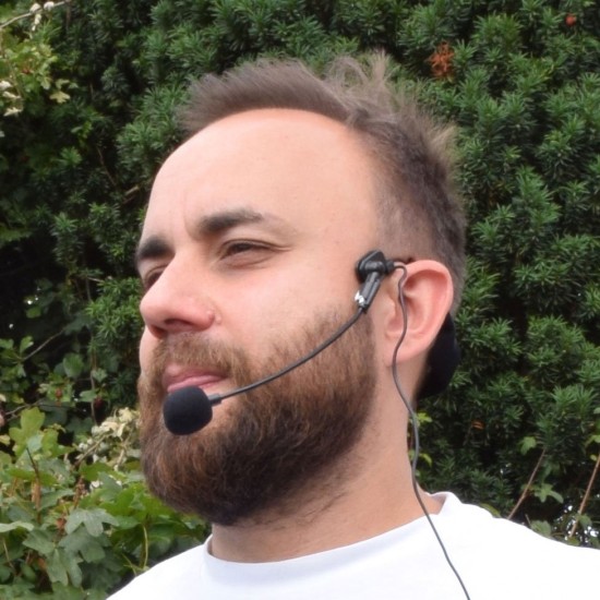 Cassa acustica portatile amplificata PA Portatile H25B con Microfono a Collare VHF, USB, FM e Bluetooth