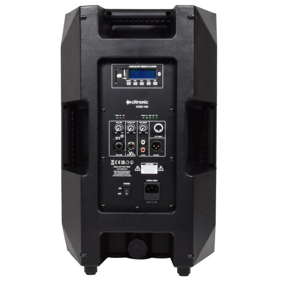 Cassa Attiva Professionale CASA-10A con Amplificatore 220W RMS, USB/SD e Bluetooth