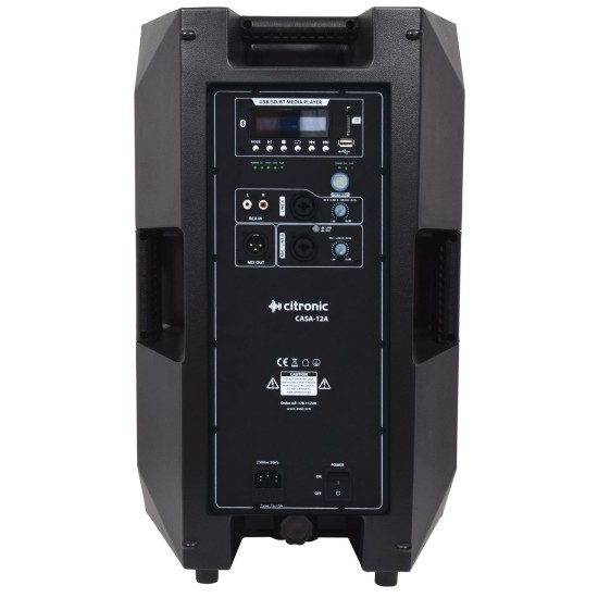 Cassa Attiva Professionale CASA-12A con Amplificatore 280W RMS, USB/SD/BT