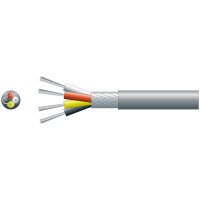 Cavo Audio 4 Core Schermato a Treccia, 112/0.12mm, 5.5mmØ, Grigio, 100m