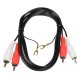 Cavo Audio RCA a Doppio RCA con Filo di Massa 1.2m per Giradischi e Amplificatori