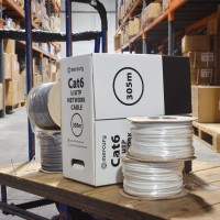 Cavo di Rete Cat6 U/UTP 305m Grigio per Trasmissioni Dati ad Alta Velocità