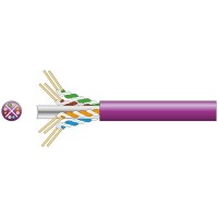 Cavo di Rete Cat6 U/UTP LSZH 305m Viola per Applicazioni Gigabit Ethernet