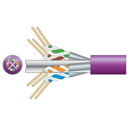 Cavo di Rete Cat6a U/FTP LSZH 305m Lilla - Alta Velocità e Sicurezza