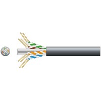 Cavo di Rete Outdoor Cat6 U/UTP 305m Nero per Trasmissione Dati ad Alta Velocità