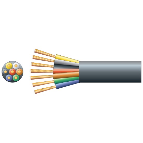 Cavo Illuminazione/Trailer 7 Conduttori 100m - Rame Nudo per Collegamenti Bassa Tensione