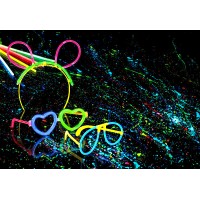 Set 10 Cerchietti Luminosi per Party con Orecchie Topolino | Accessorio per Knicklichter Neon | Ideale per Feste, Carnevale e Halloween