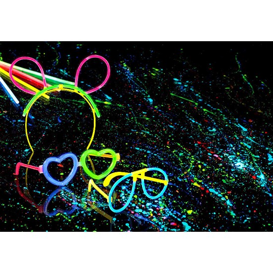 Set 10 Cerchietti Luminosi per Party con Orecchie Topolino | Accessorio per Knicklichter Neon | Ideale per Feste, Carnevale e Halloween