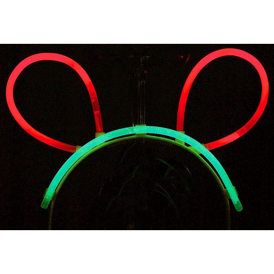 Set 10 Cerchietti Luminosi per Party con Orecchie Topolino | Accessorio per Knicklichter Neon | Ideale per Feste, Carnevale e Halloween