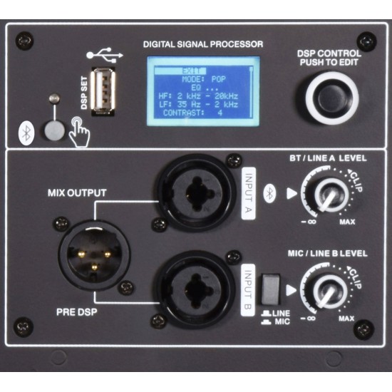 CLARA-15A Cassa Attiva Professionale 470W RMS con Bluetooth e DSP