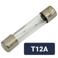 Confezione da 10 Fusibili Lenti 6 x 32mm T12A per Sicurezza Elettrica
