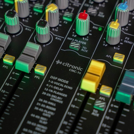 Console Mixer Audio Professionale CMC-16 con Effetti DSP e Connettività Bluetooth