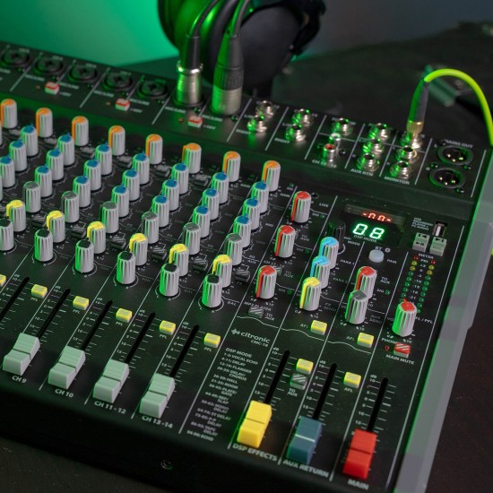 Consolle Mixer Professionale CMC-18 per Eventi Live con Effetti DSP e Bluetooth