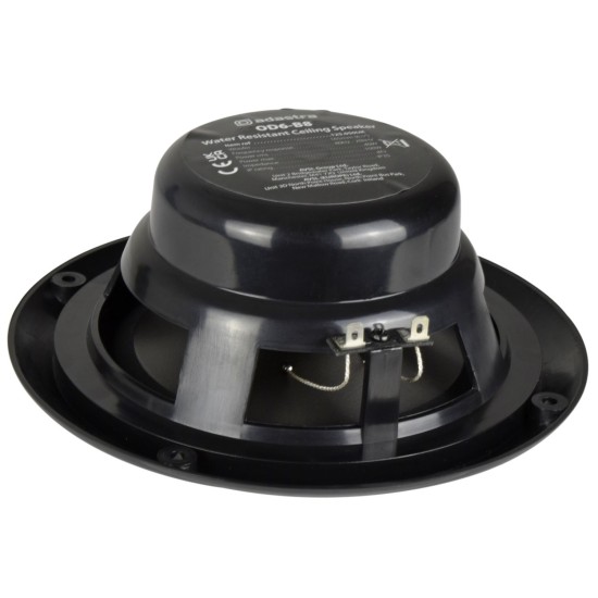 Coppia di Altoparlanti Impermeabili OD6-B8, 16.5cm, 100W, 8 Ohm, Nero - Perfetti per Piscine e Bagni