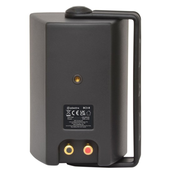 Coppia di Casse Stereo 3 Pollici BC3B Nere per Interni con Supporti Regolabili