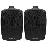 Coppia di Diffusori BH4 da Interno/Esterno Neri: Audio di Qualità per Ogni Ambiente