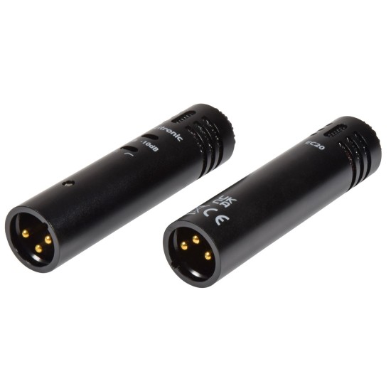 Coppia Microfoni a Condensatore EC20 - Stereo ad Alta Sensibilità